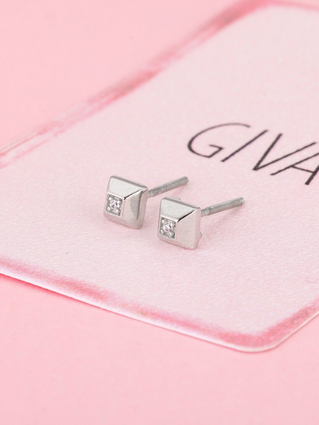 

GIVA 925 Sterling Silver Contemporary Cubic Zirconia Studs Earrings