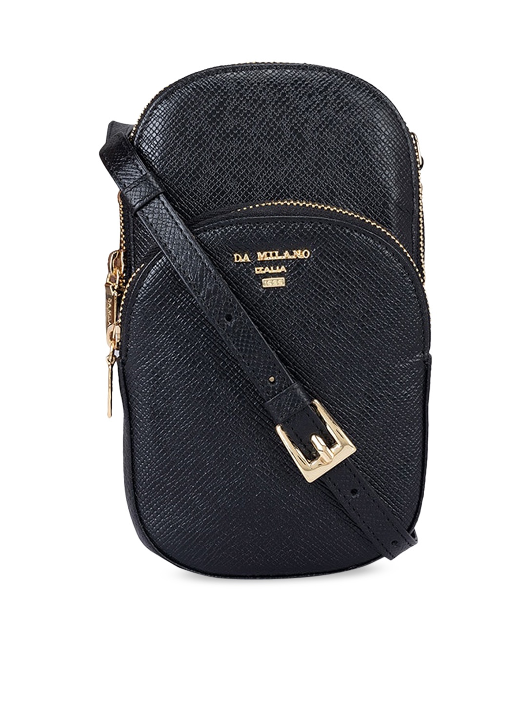 

Da Milano Structured Sling Bag, Black
