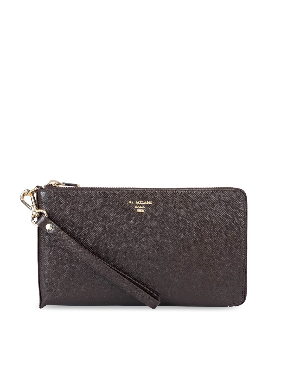 

Da Milano Textured Structured Wallet, Grey