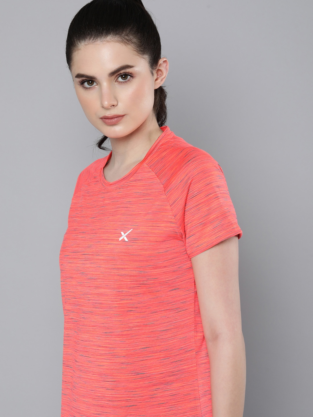

HRX by Hrithik Roshan Women Solid Rapid-Dry Running T-shirt, Orange
