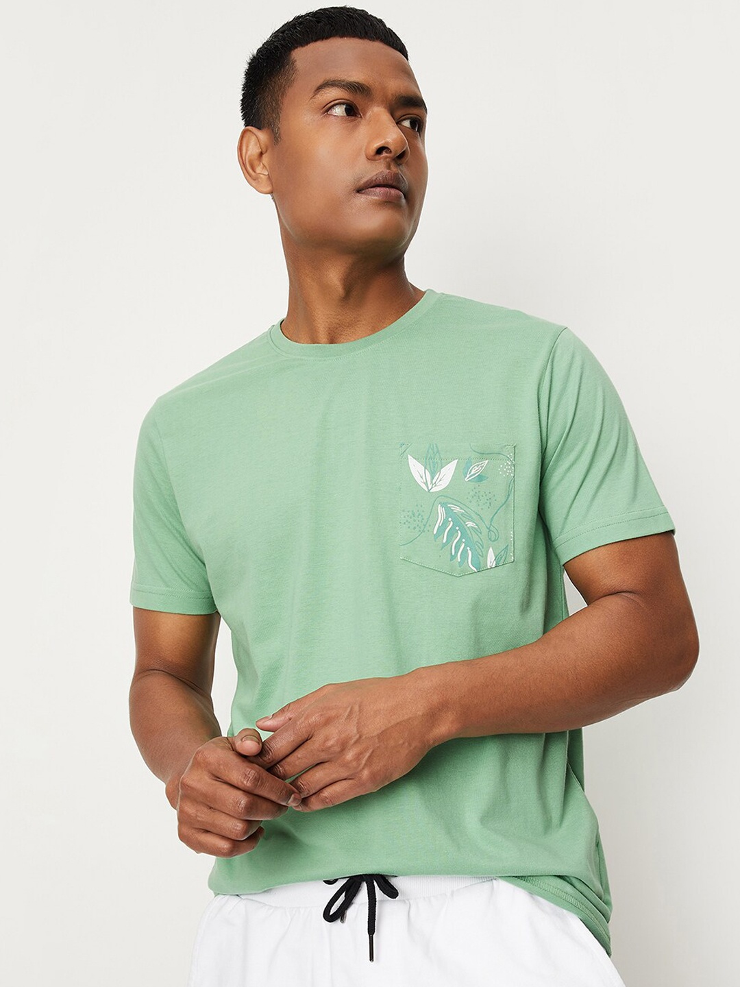 

max Printed Lounge Tshirts, Sea green