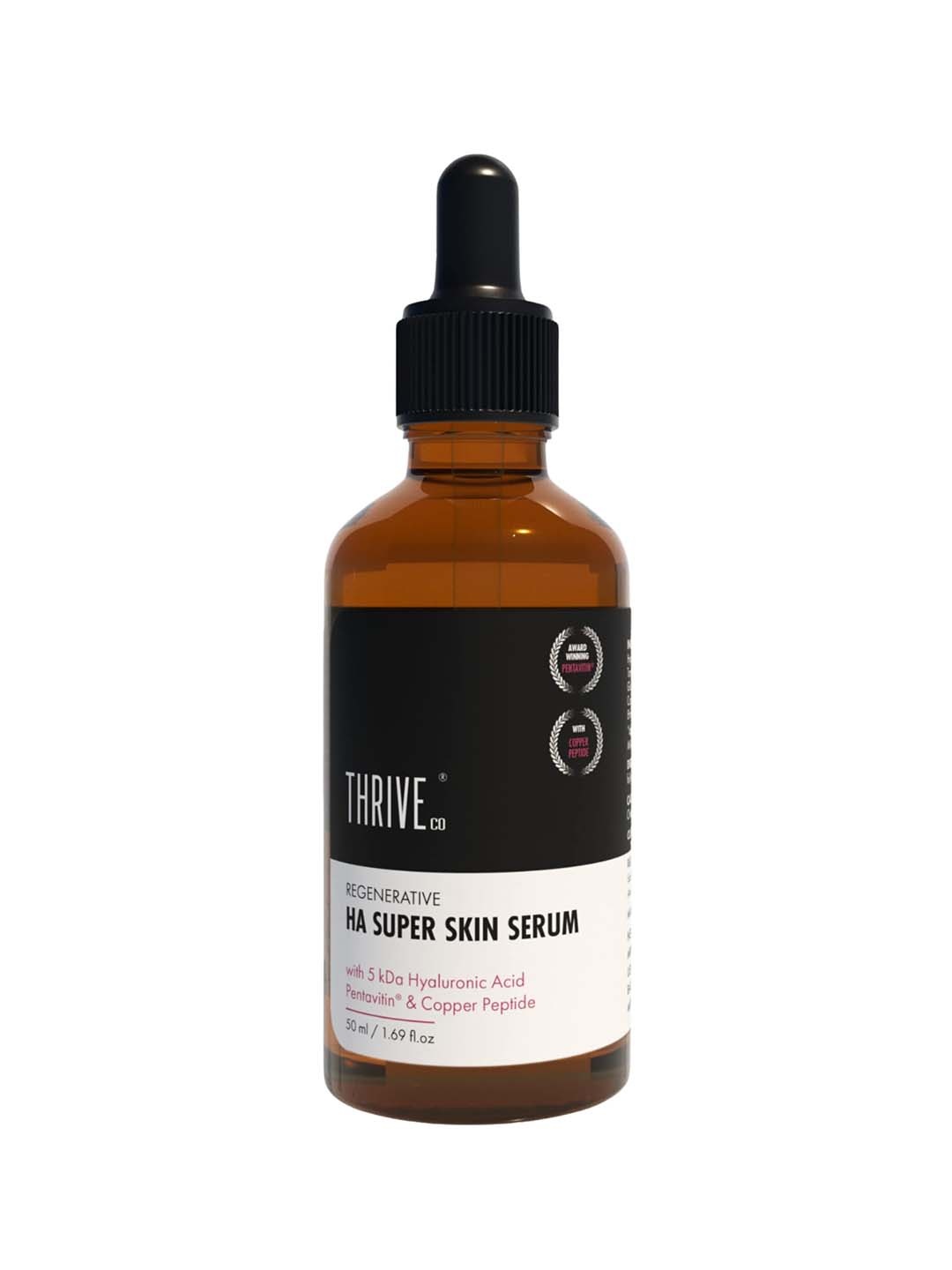 

Thriveco 5Kda Hyaluronic Acid Super Skin Serum with Pentivitin - 50 ml, Black