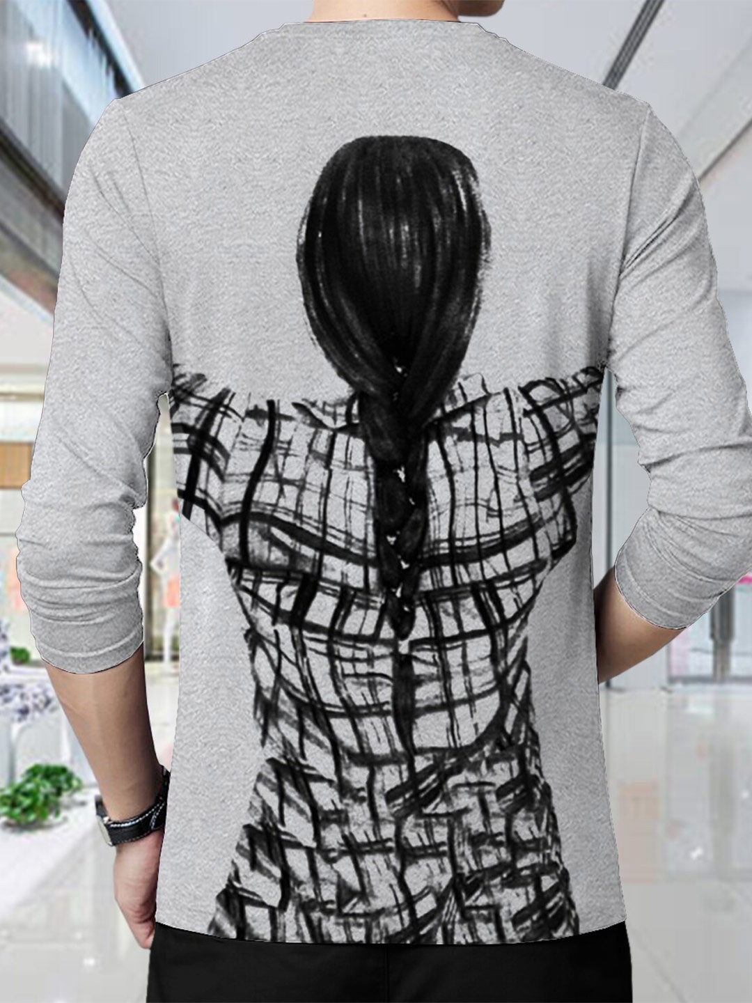 

TRIPR Graphic Printed Cotton T-shirt, Grey