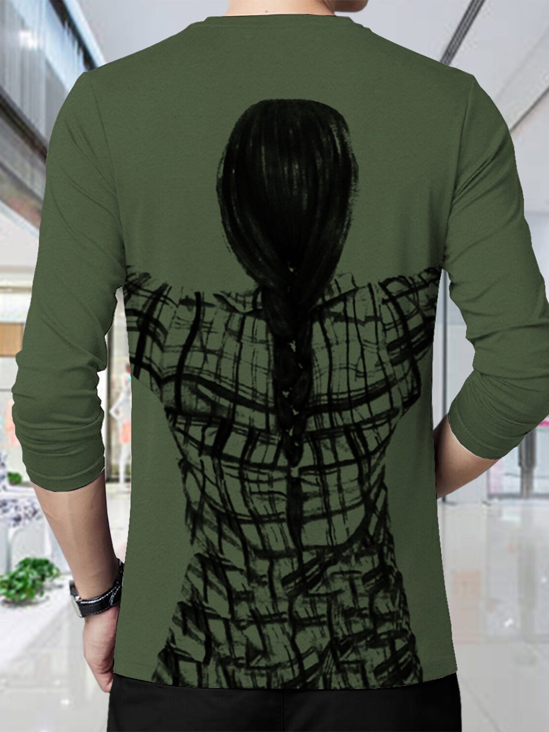 

TRIPR Graphic Printed Cotton T-shirt, Green