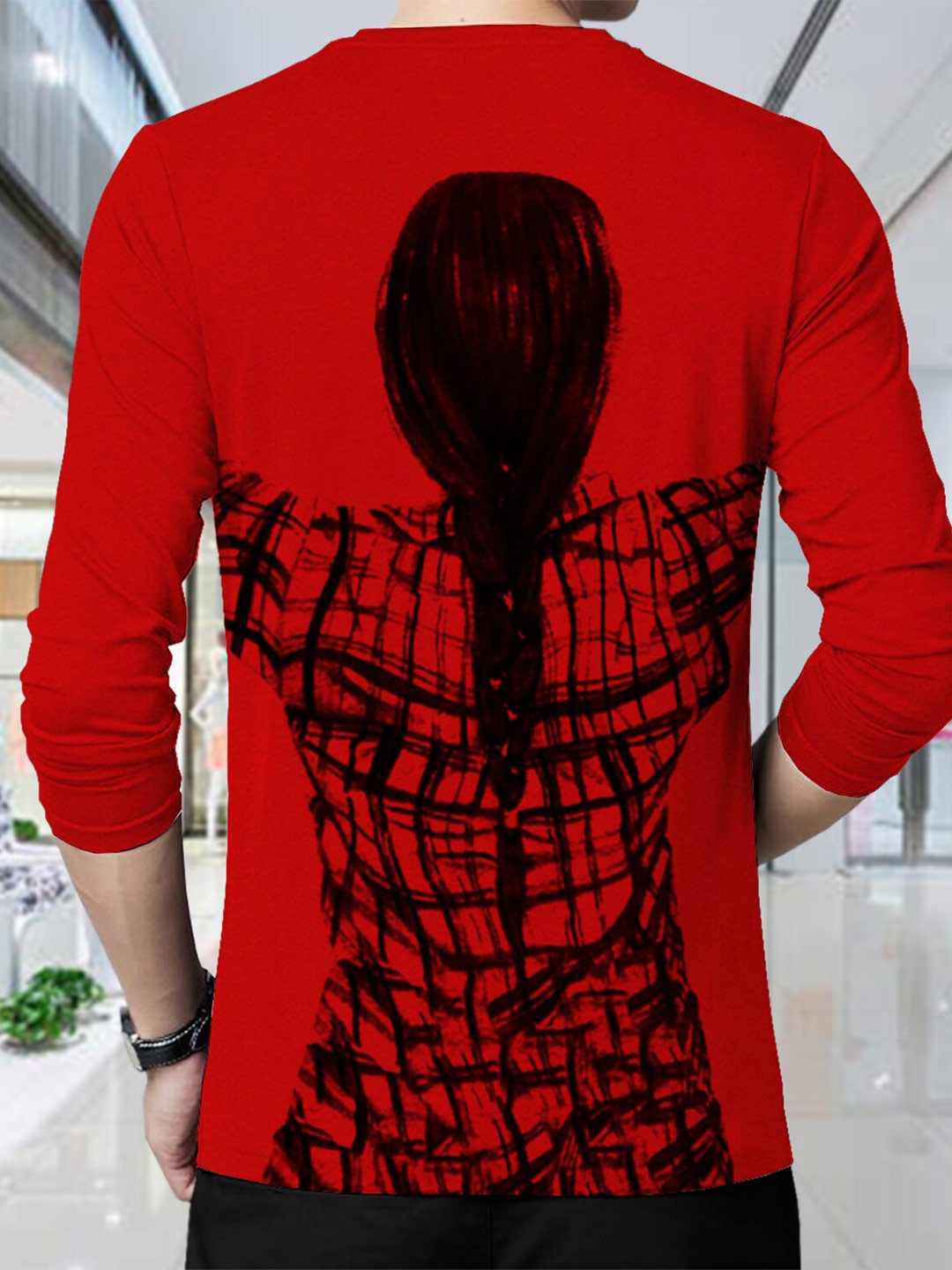 

TRIPR Graphic Printed Round Neck Cotton T-shirt, Red
