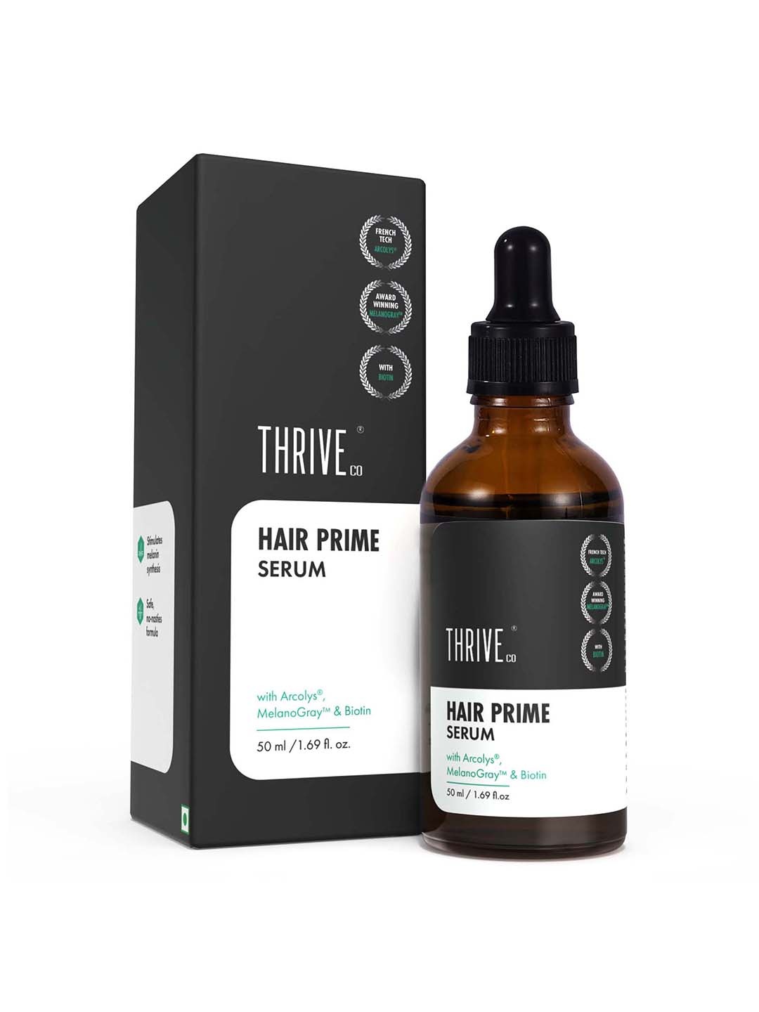 

Thriveco Anti-Greying Hair Prime Serum for Premature Greying - 50ml, Black