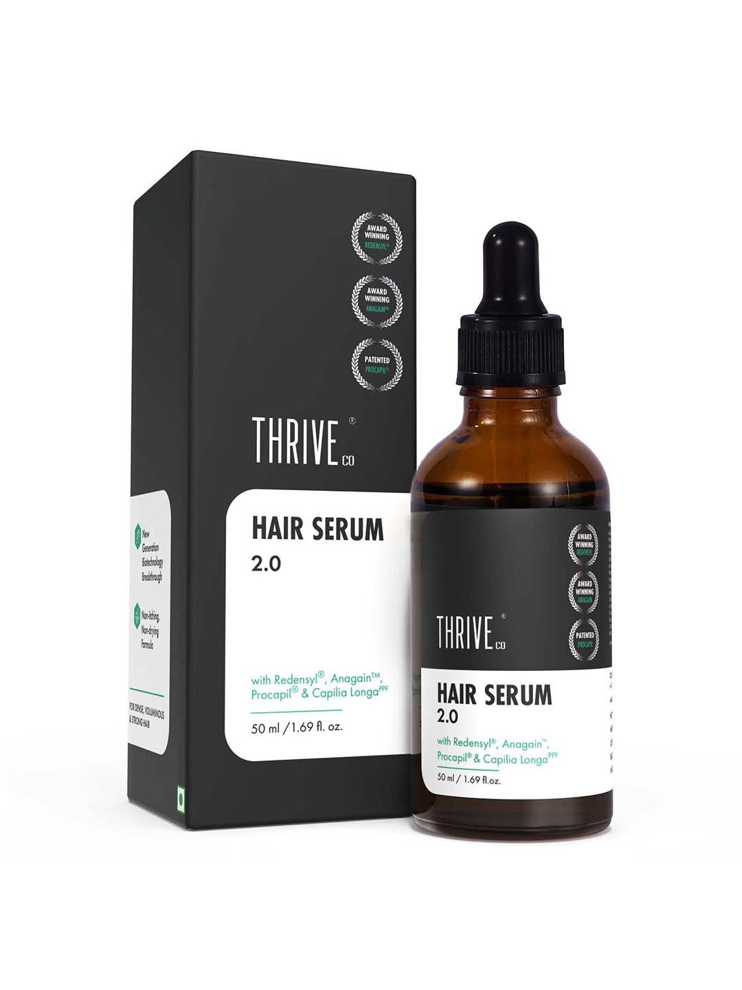 

Thriveco Hair Growth Serum with Effective Redensyl Anagain & Procapil - 50ml, Black