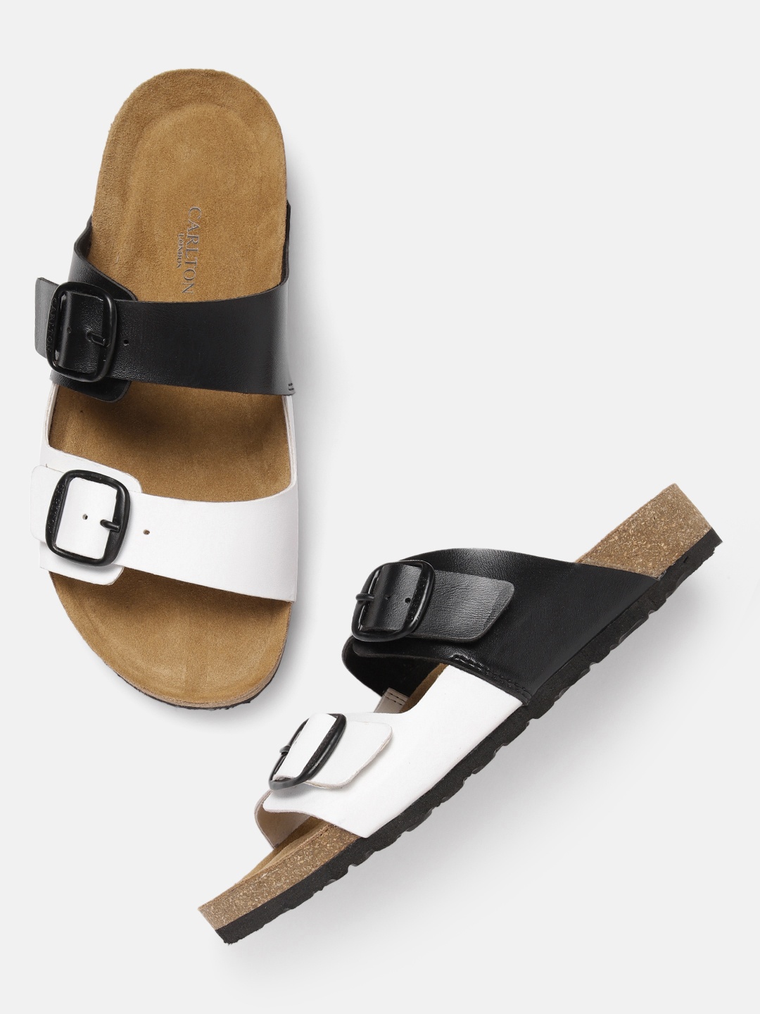 

Carlton London Men Comfort Sandals, Black