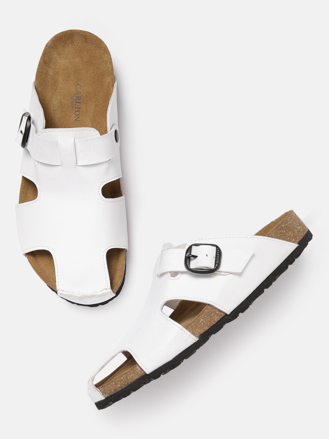 

Carlton London Men Comfort Sandals, White