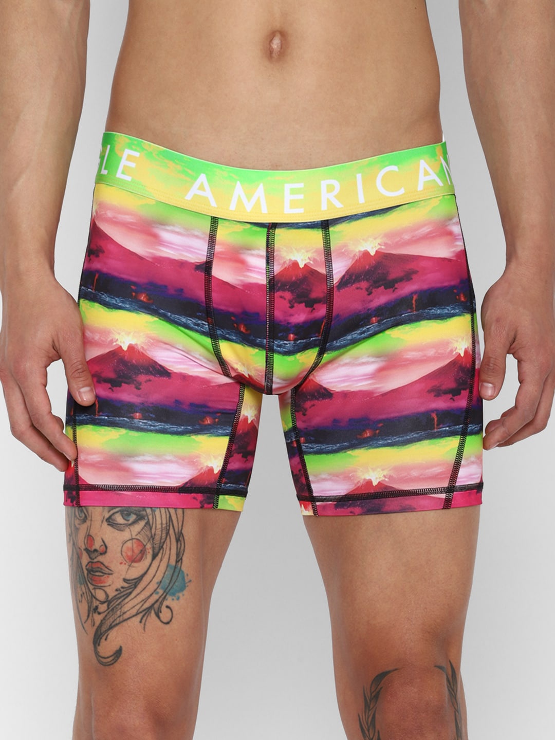 

AMERICAN EAGLE OUTFITTERS Men Printed Antimicrobial Boxer Briefs, Pink