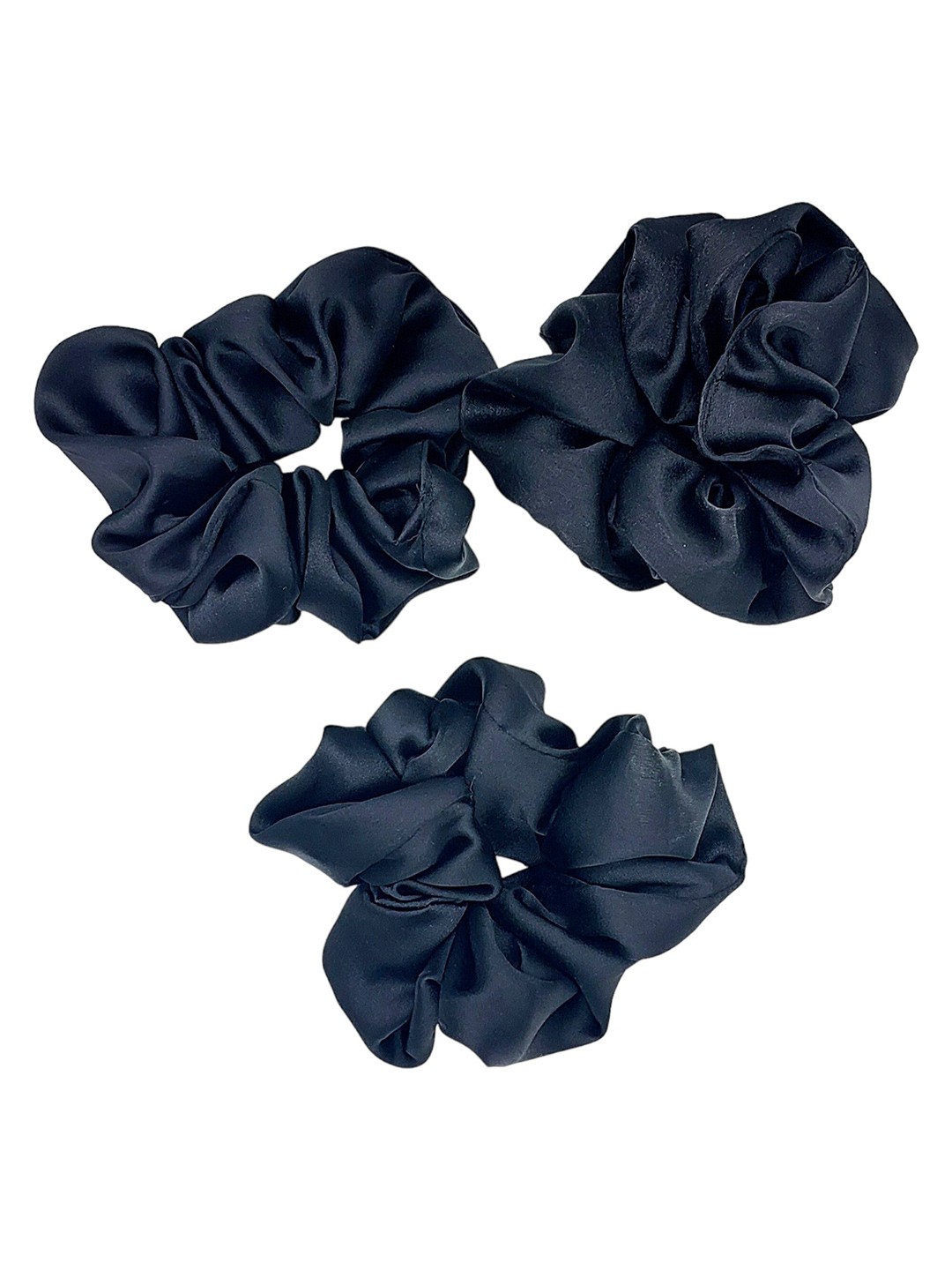 

DIAN Black Pack of 3 XL Satin Hair Scrunchies