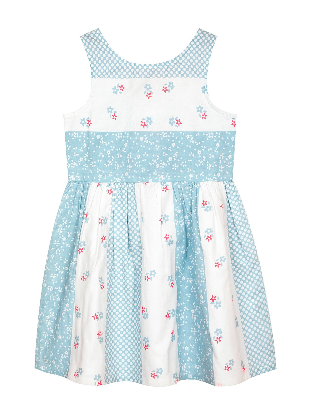 

Budding Bees Girls Floral Print Fit & Flare Dress, White