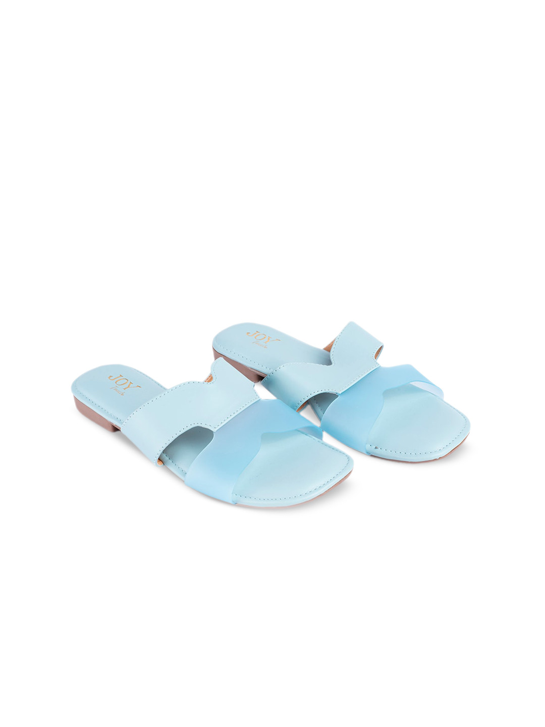 

Joytouch Women Open Toe Flats, Blue