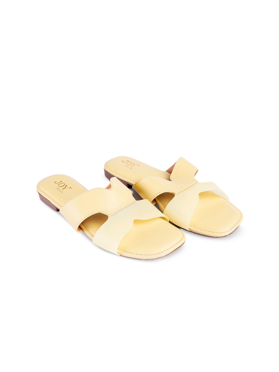 

Joytouch Women Open Toe Flats, Yellow