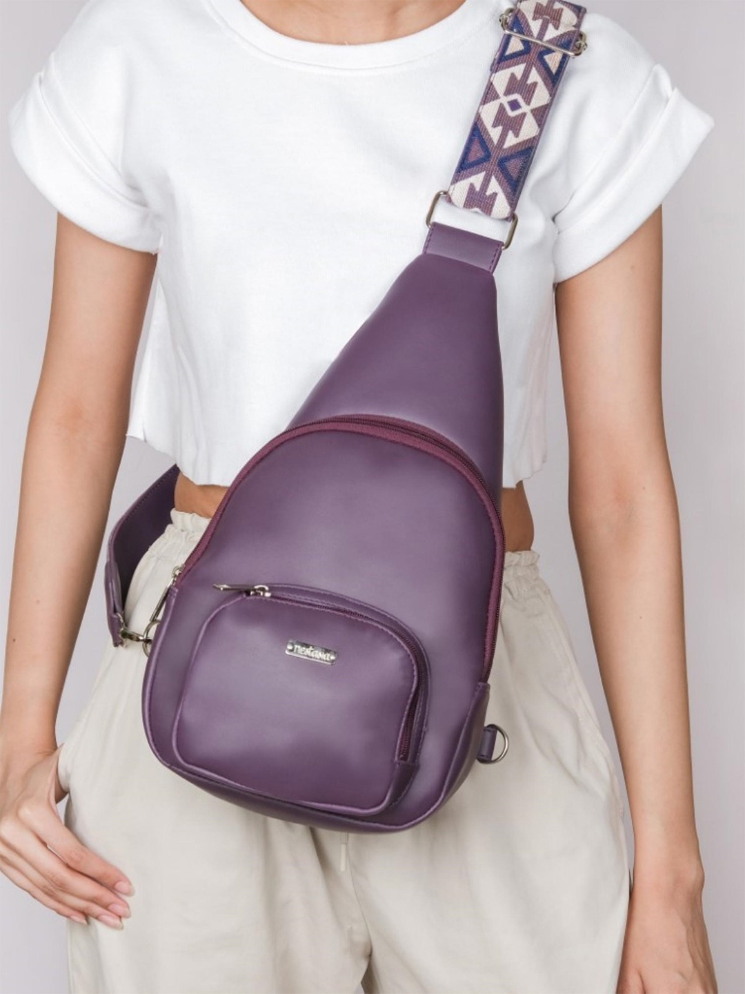 

Nestasia Structured Crossbody Backpack, Purple