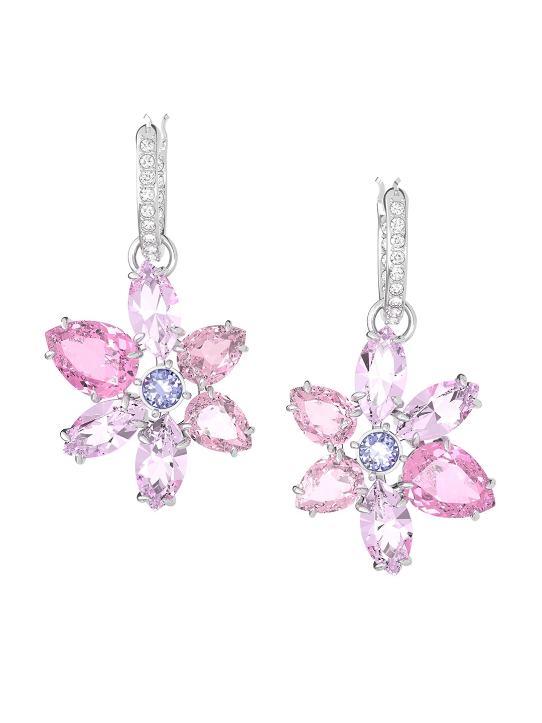 

SWAROVSKI Rhodium-Plated Crystals-Studded Earrings, Silver