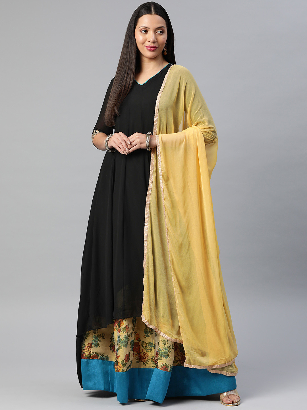 

Readiprint Fashions Semi-Stitched Dress Material, Black