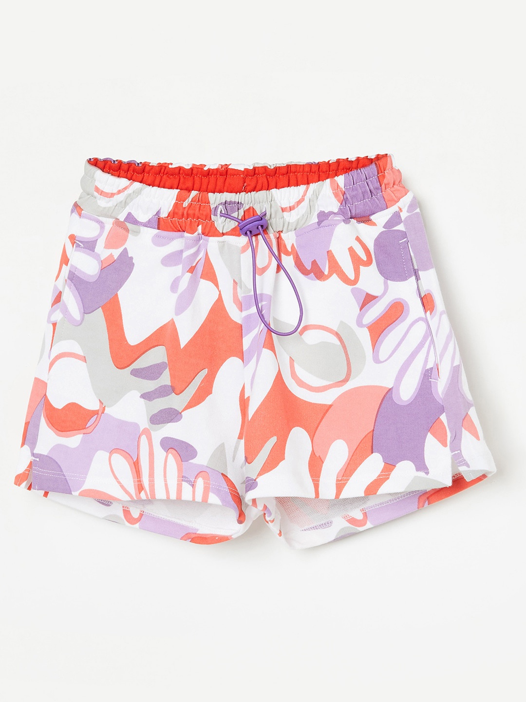 

Fame Forever by Lifestyle Girls Abstract Printed Cotton Regular Shorts, White