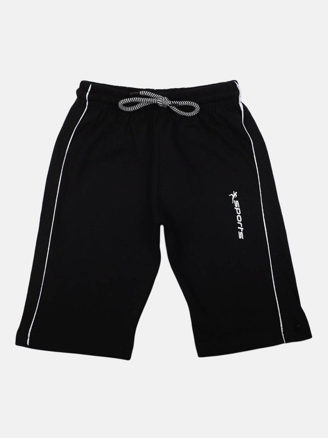

V-Mart Boys Mid-Ride Cotton Regular Shorts, Black