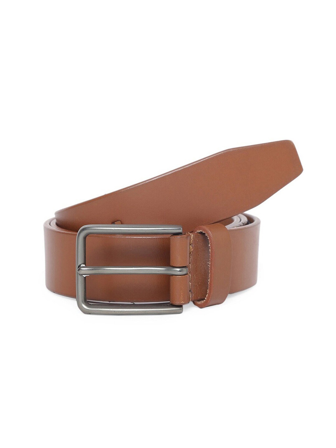 

TOM LANG LONDON Men Slim Leather Casual Belt, Tan