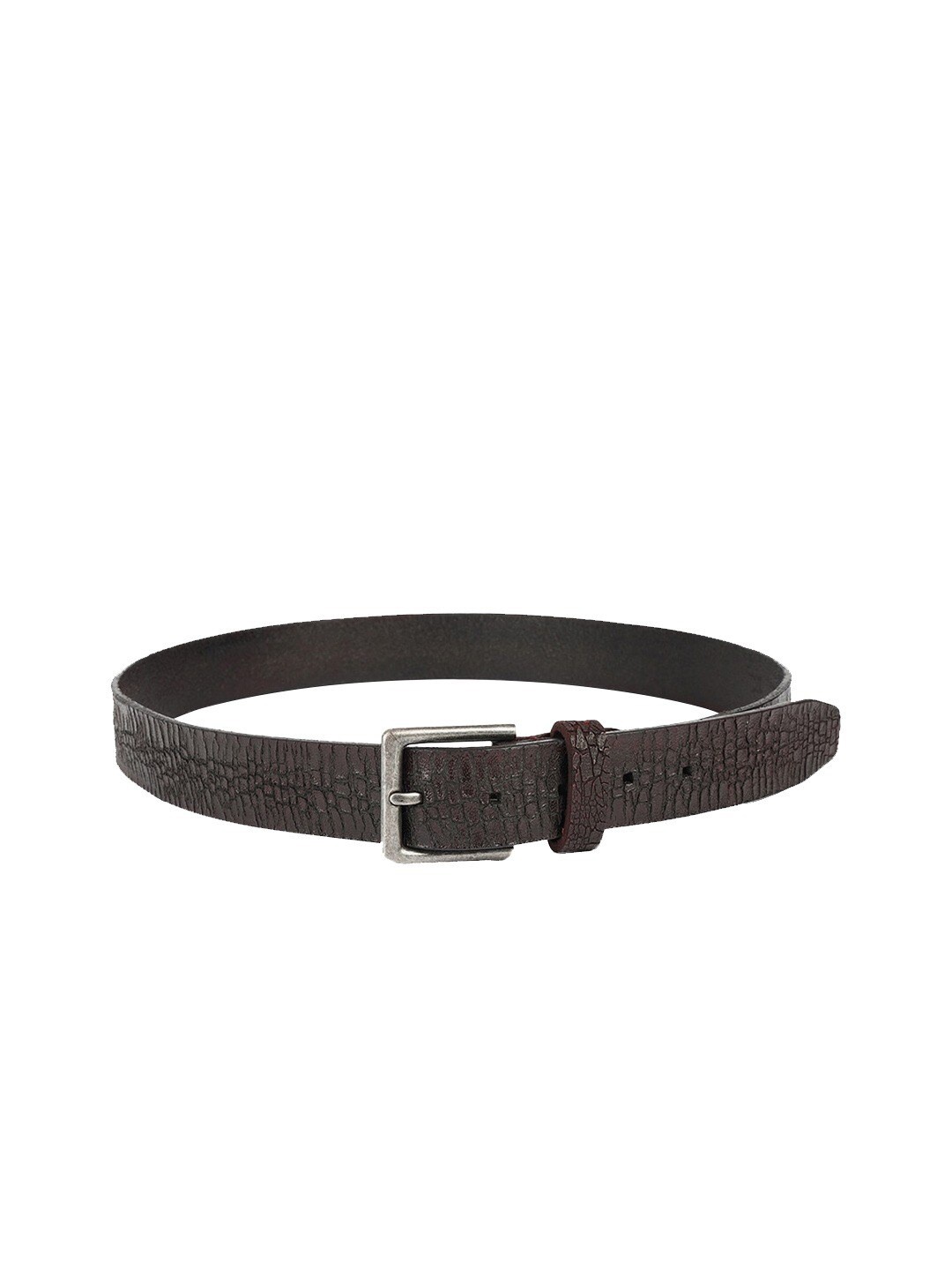 

TOM LANG LONDON Men Textured Leather Belt, Brown