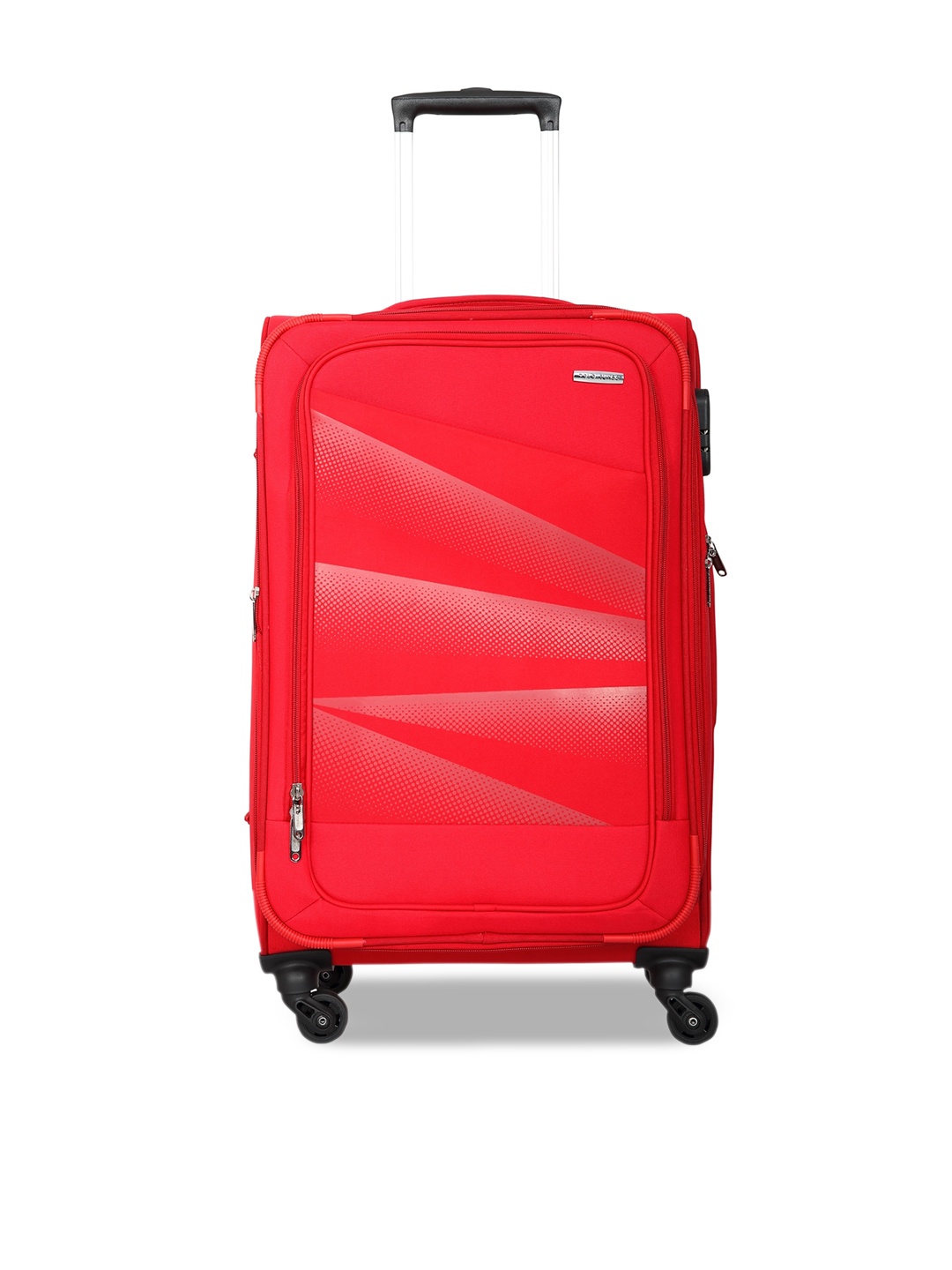 

Polo Class Printed Soft-Sided 360 Degree Rotation Cabin Trolley Suitcase, Red