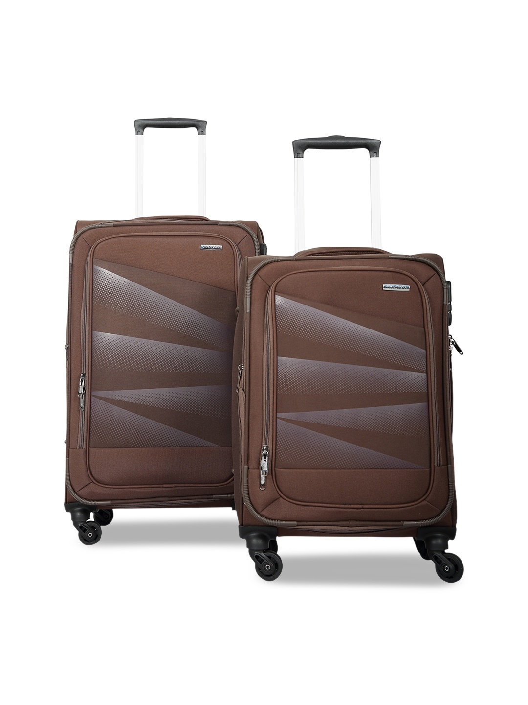 

Polo Class Set Of 2 Brown Solid Hard-Sided Trolley Suitcases
