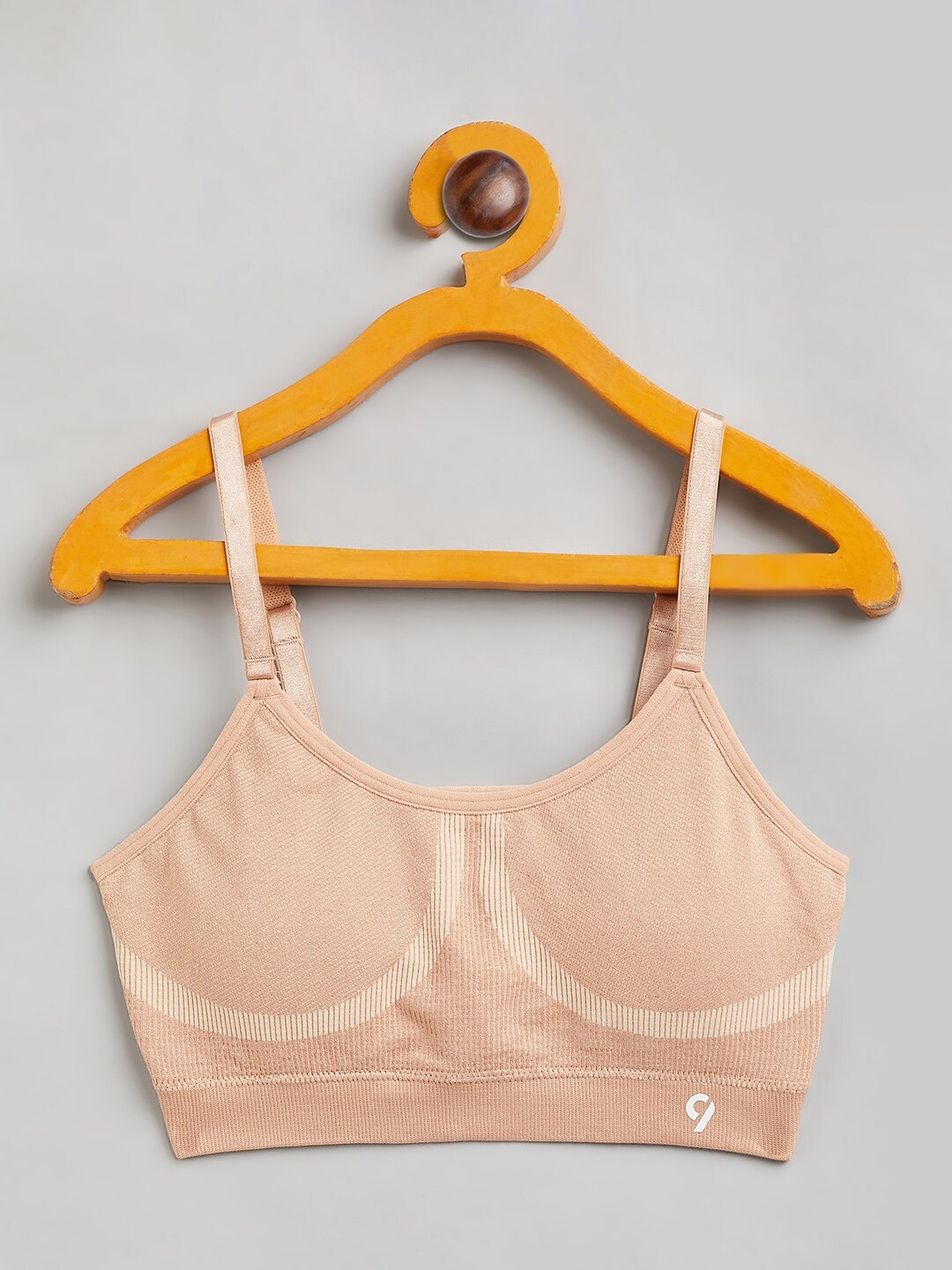 

C9 AIRWEAR Girls Lightly Padded All Day Comfort Seamless Beginners Bra, Beige