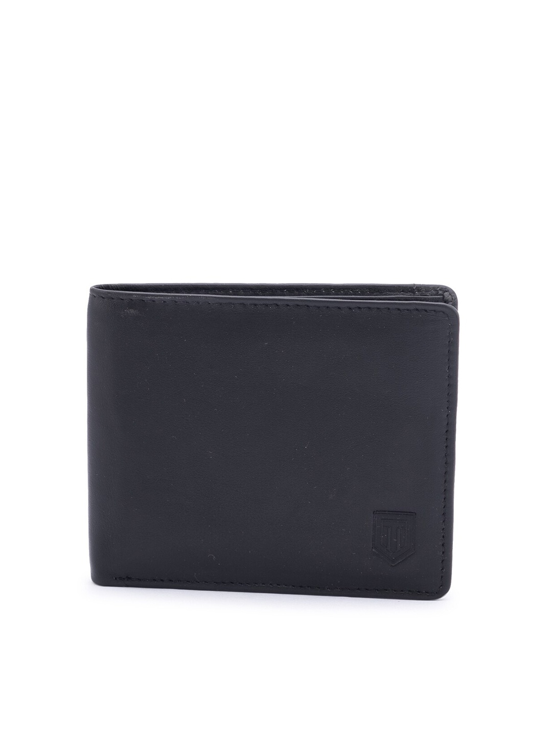

TOM LANG LONDON Men Textured Leather Two Fold Wallet, Black