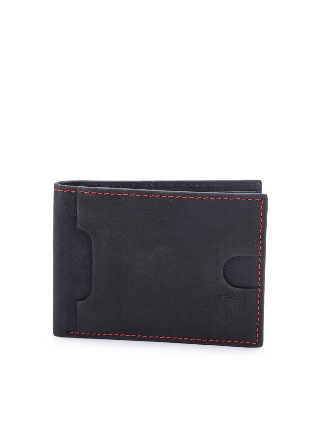 

TOM LANG LONDON Men Textured Leather Two Fold Wallet, Black