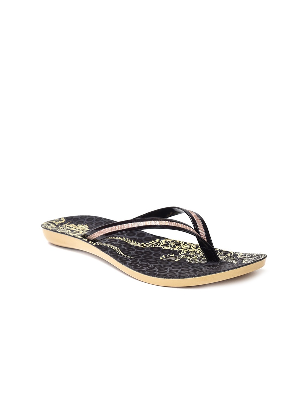 

Ajanta Women Printed Open Toe Flats, Brown