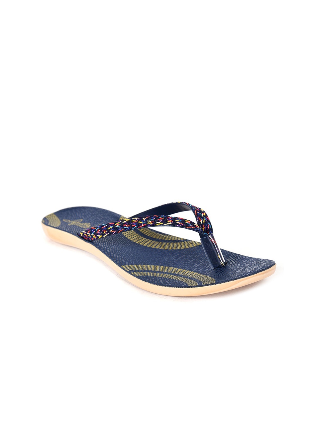 

Ajanta Women Textured Open Toe Flats, Blue
