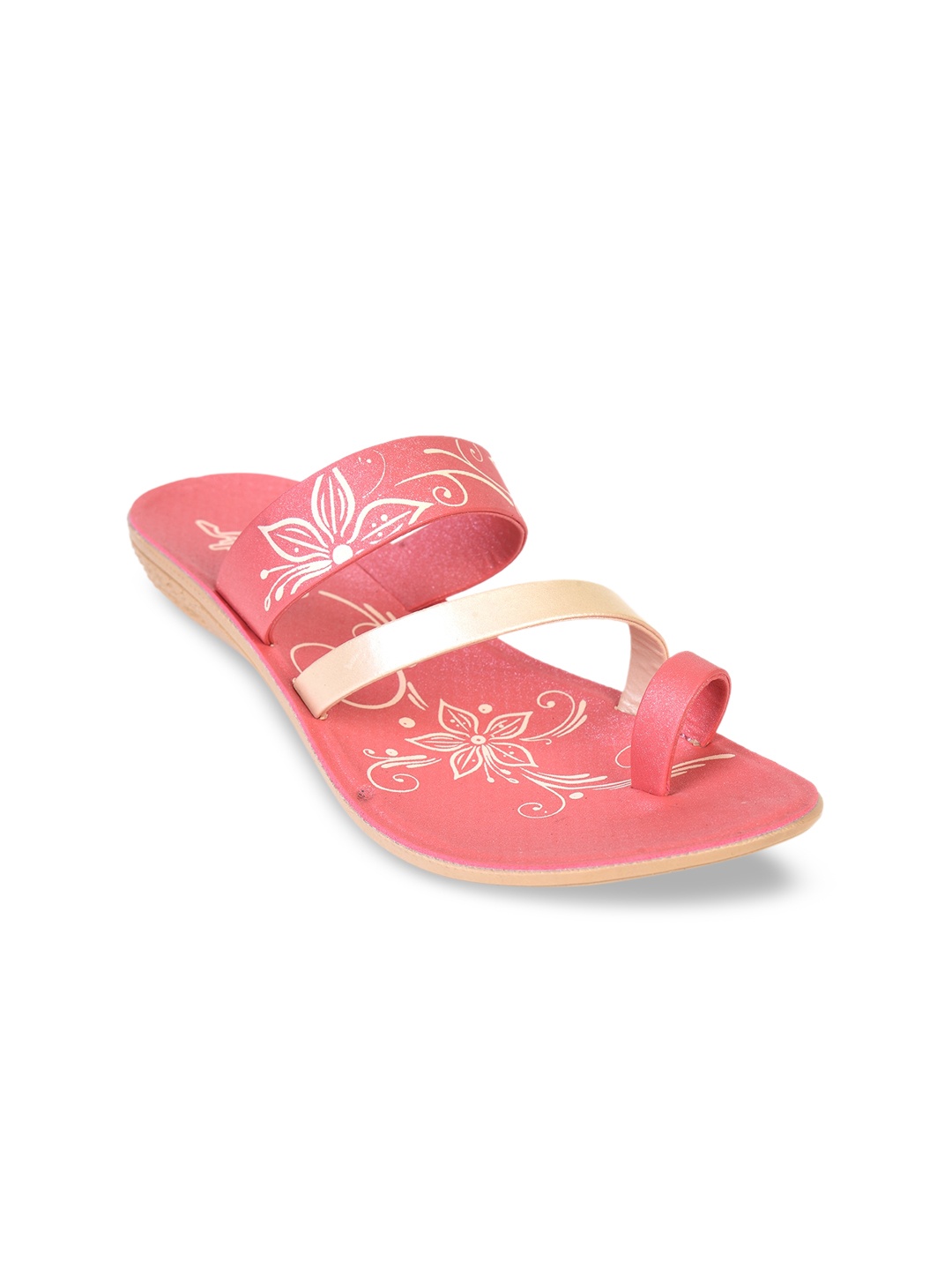

Ajanta Women Printed One Toe Flats, Pink