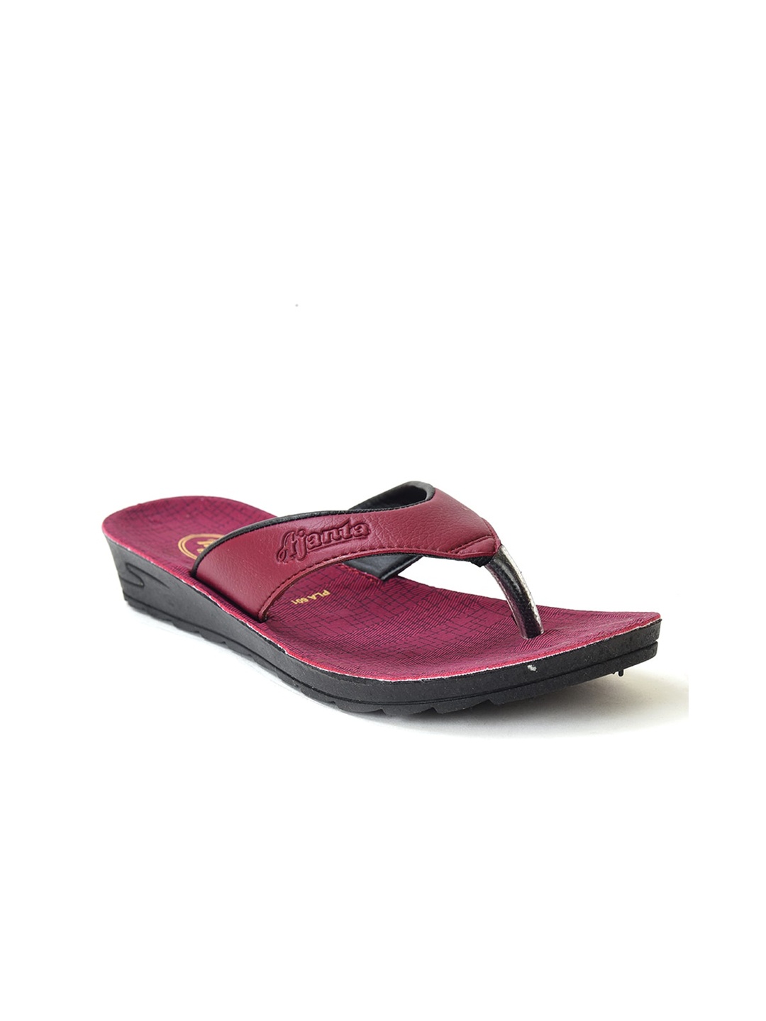 

Ajanta Women Open Toe Flats, Maroon