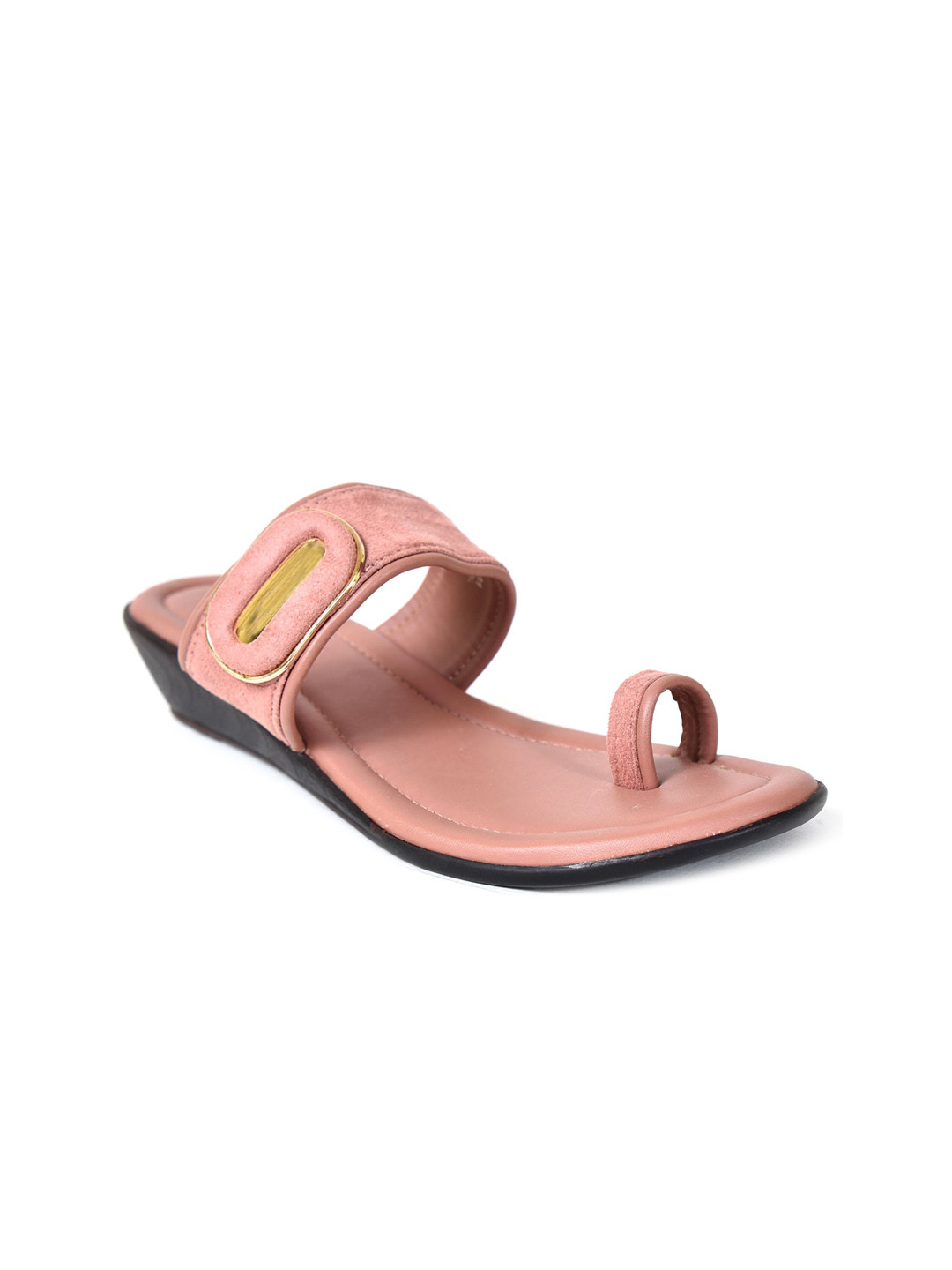 

Ajanta Women Embellished Open One Toe Flats, Rose gold