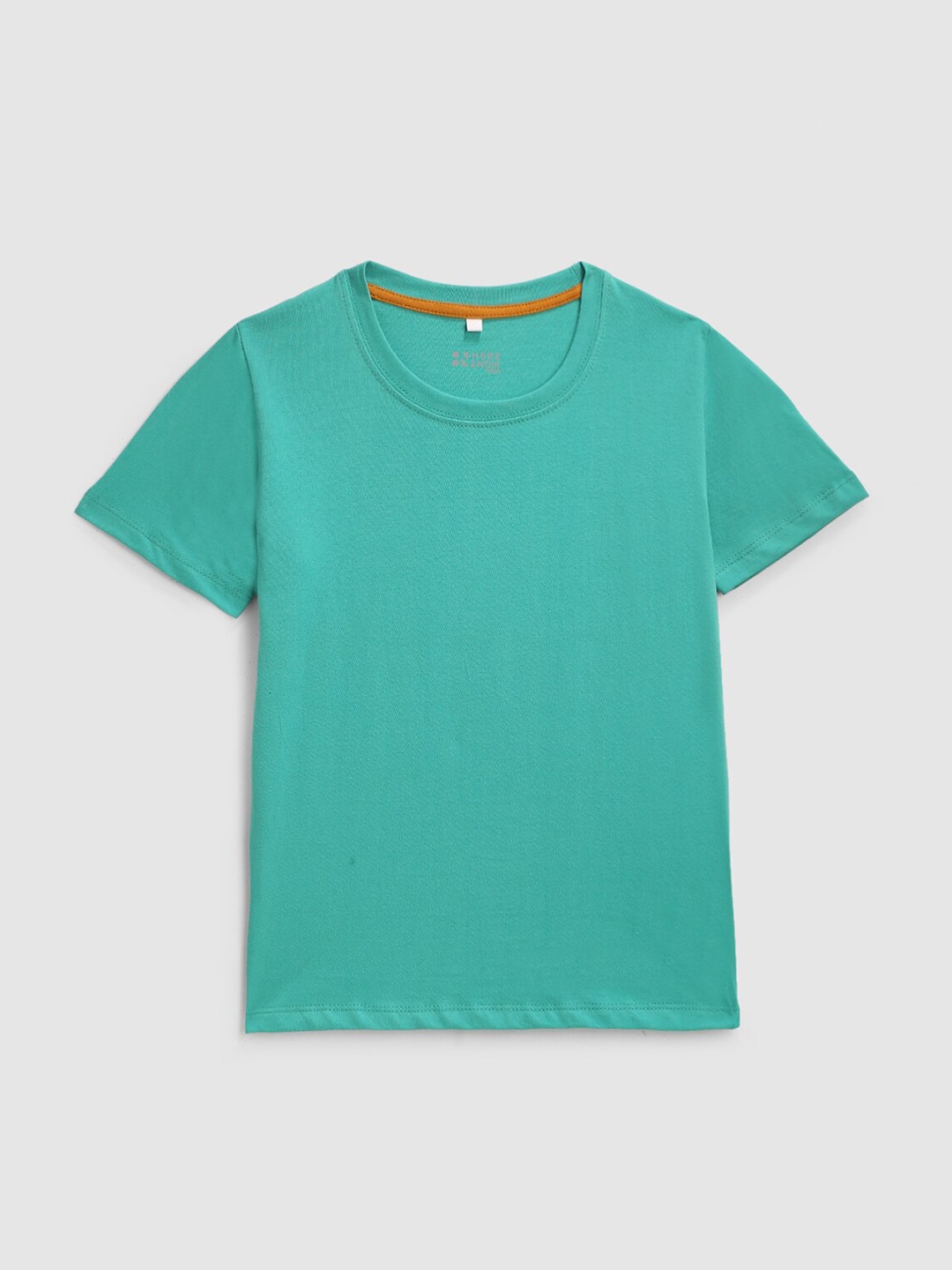 

HERE&NOW Boys Round Neck Cotton T-Shirt, Teal