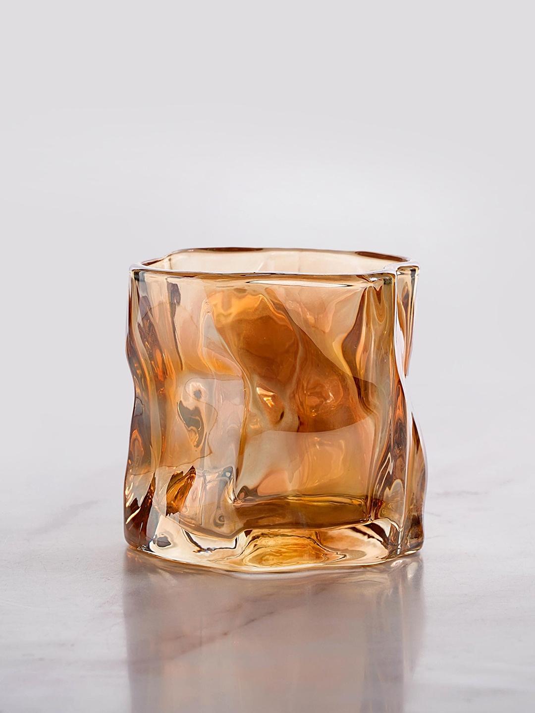 

Nestasia 6 Pcs Amber Crystal Whiskey Glasses-200 ml Each, Yellow