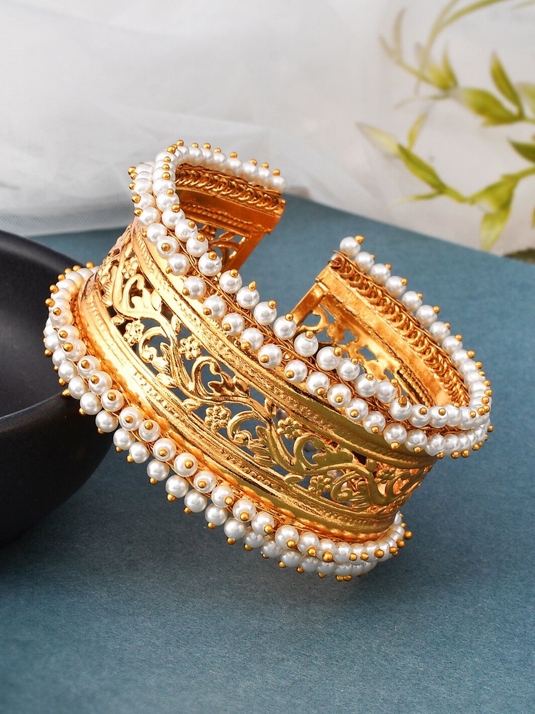 

Silvermerc Designs Gold-Plated Kada Bracelet