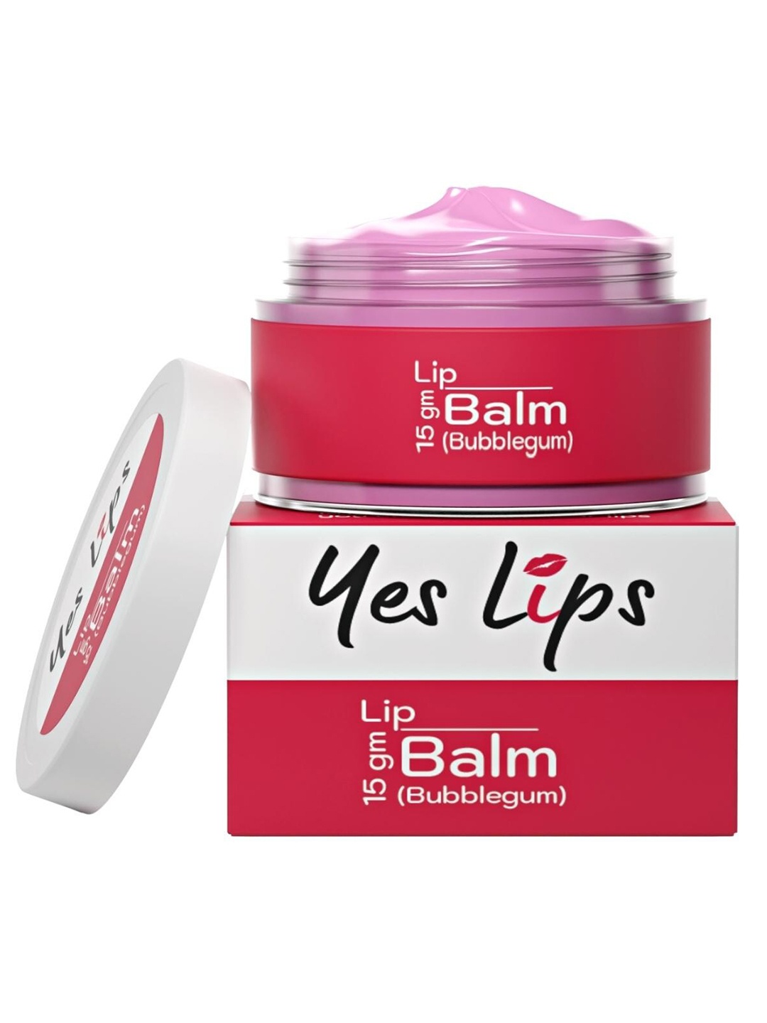 

Yes Lips Bubblegum Lip Balm for Jojoba Oil & Shea Butter - 15 g, Pink