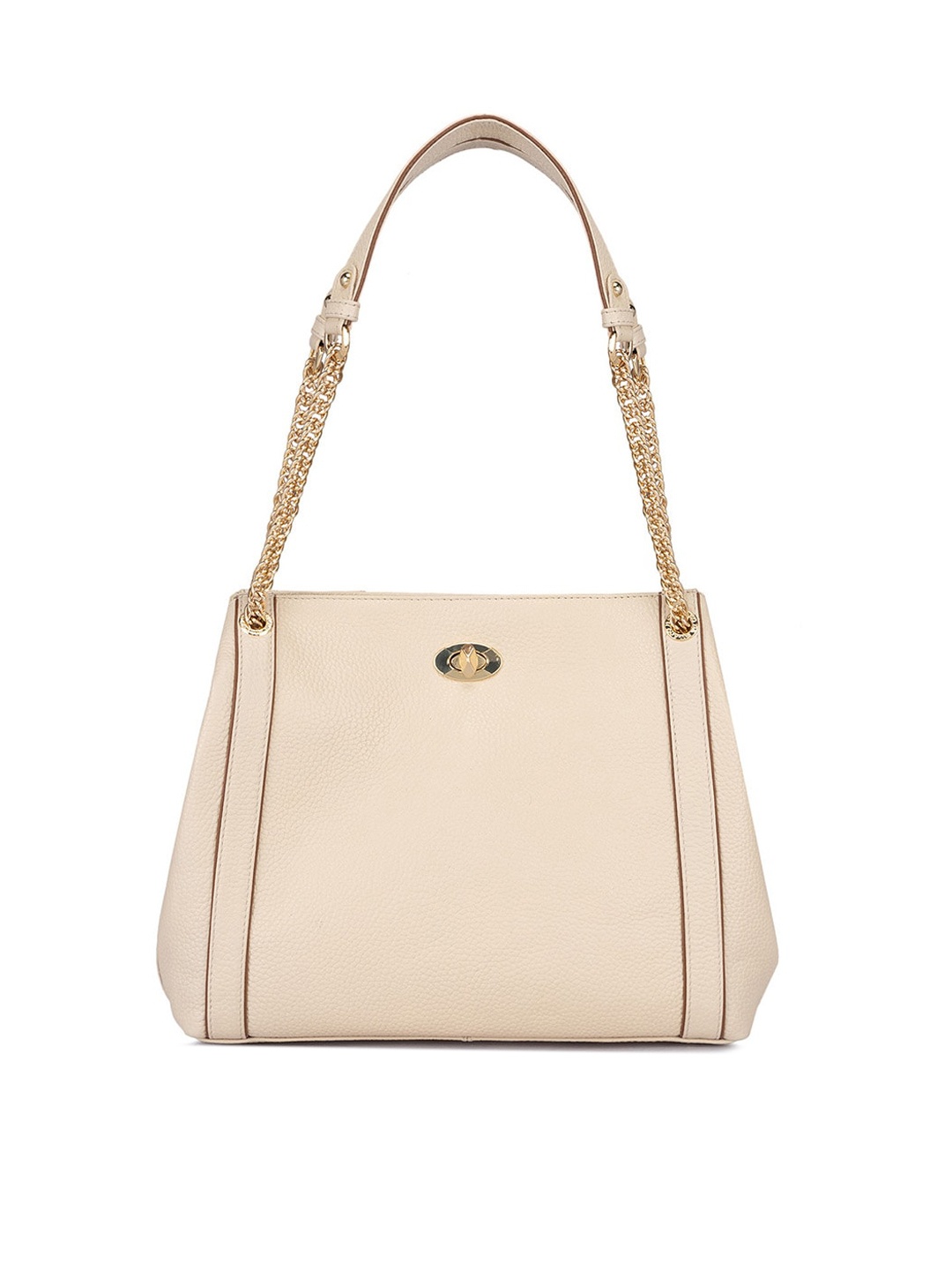 

Da Milano Leather Structured Shoulder Bag, Grey