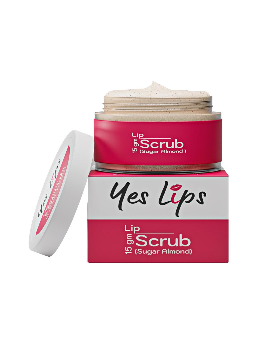 

Yes Lips Sugar Almond Lip Scrub Balm with Jojoba & Coconut Oil - 15 g, Pink