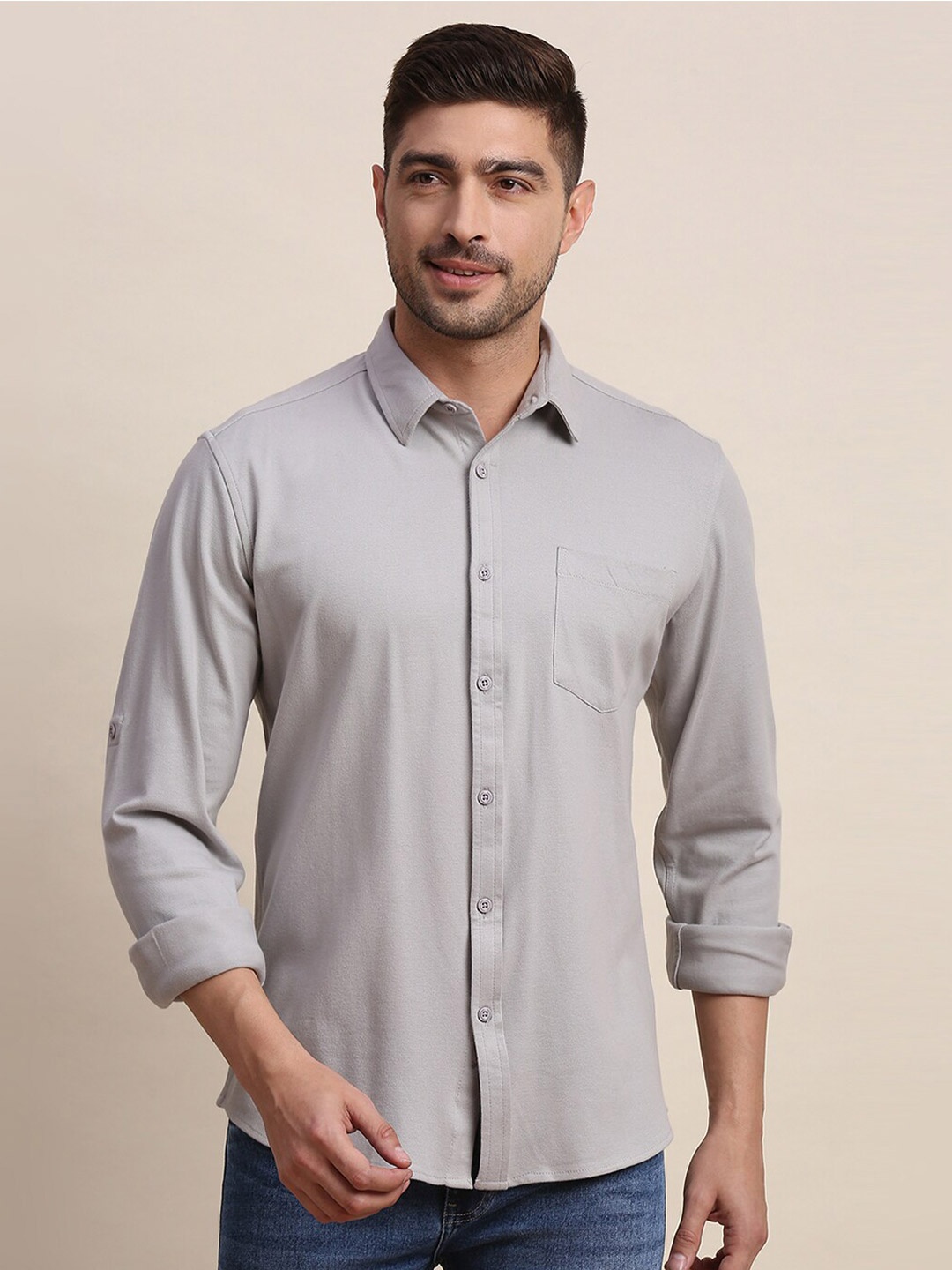 

Moda Rapido Classic Slim Fit Casual Shirt, Grey