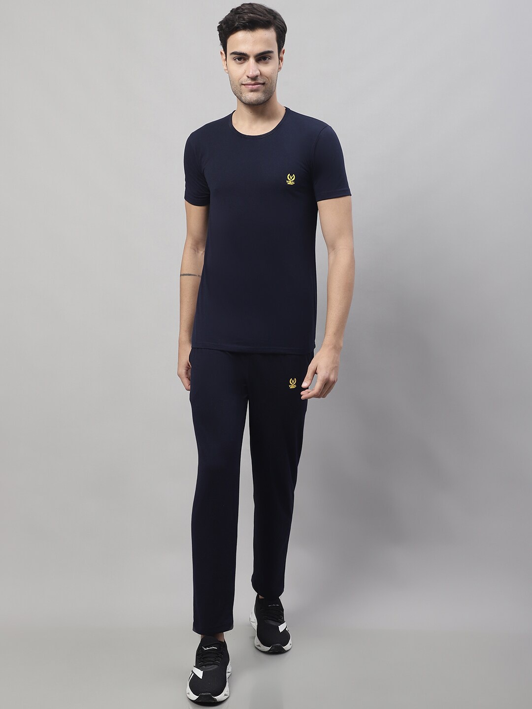 

MACK JONNEY Round Neck Short Sleeves Comfort Co-Ords, Navy blue