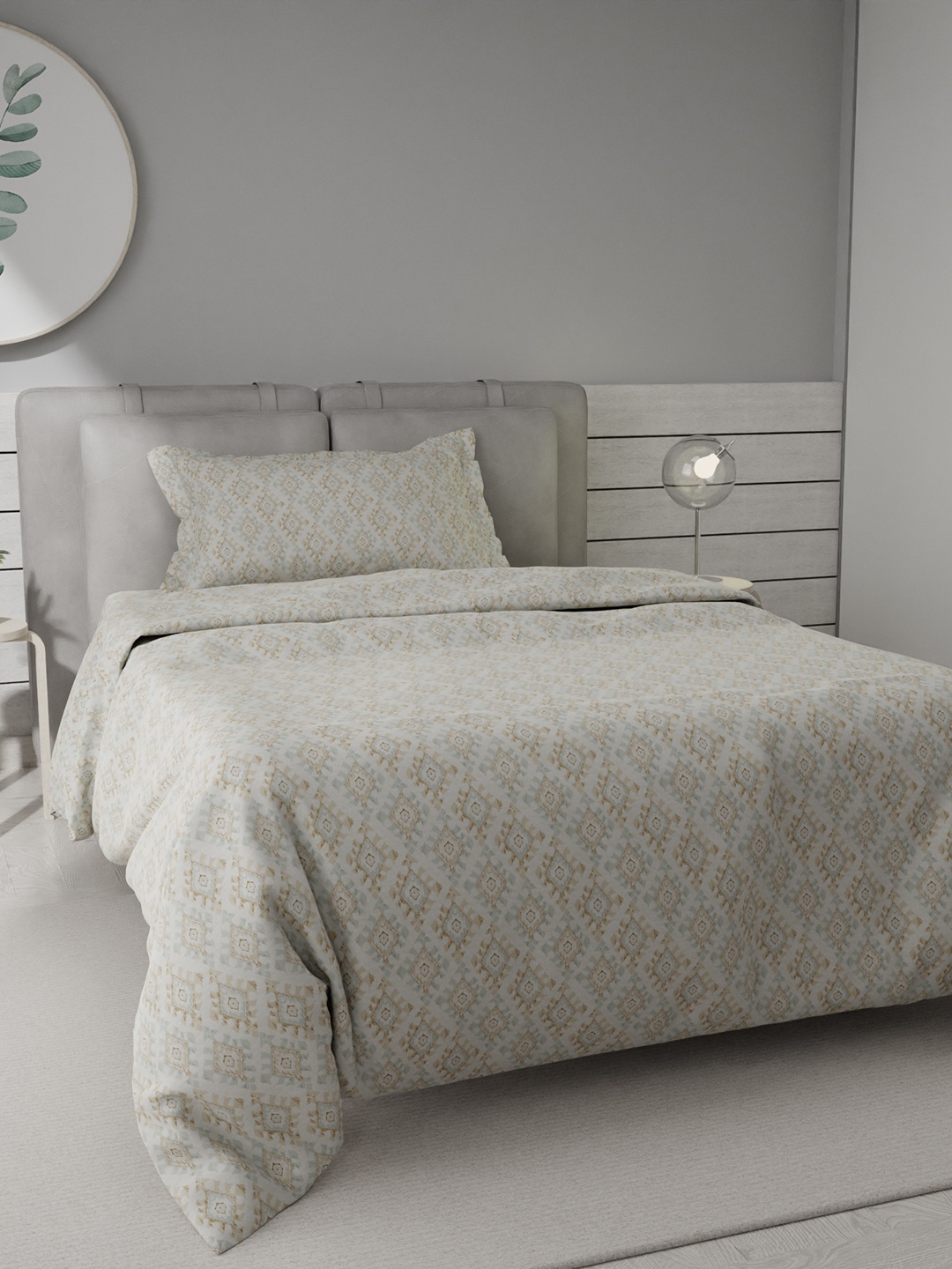

Stoa Paris Cream-Coloured & Yellow Ethnic Motifs AC Room Single Bed Comforter