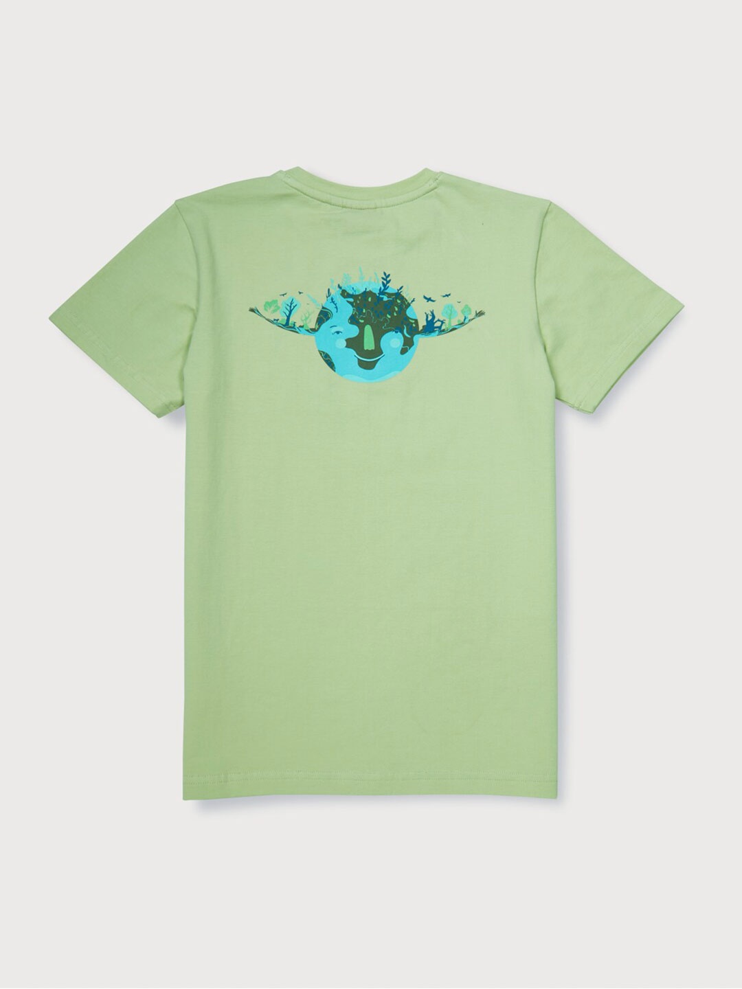 

Gini and Jony Boys Graphic Printed Round Neck Cotton T-shirt, Green