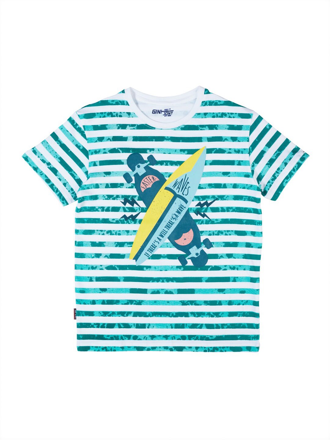 

Gini and Jony Boys Blue Striped T-shirt