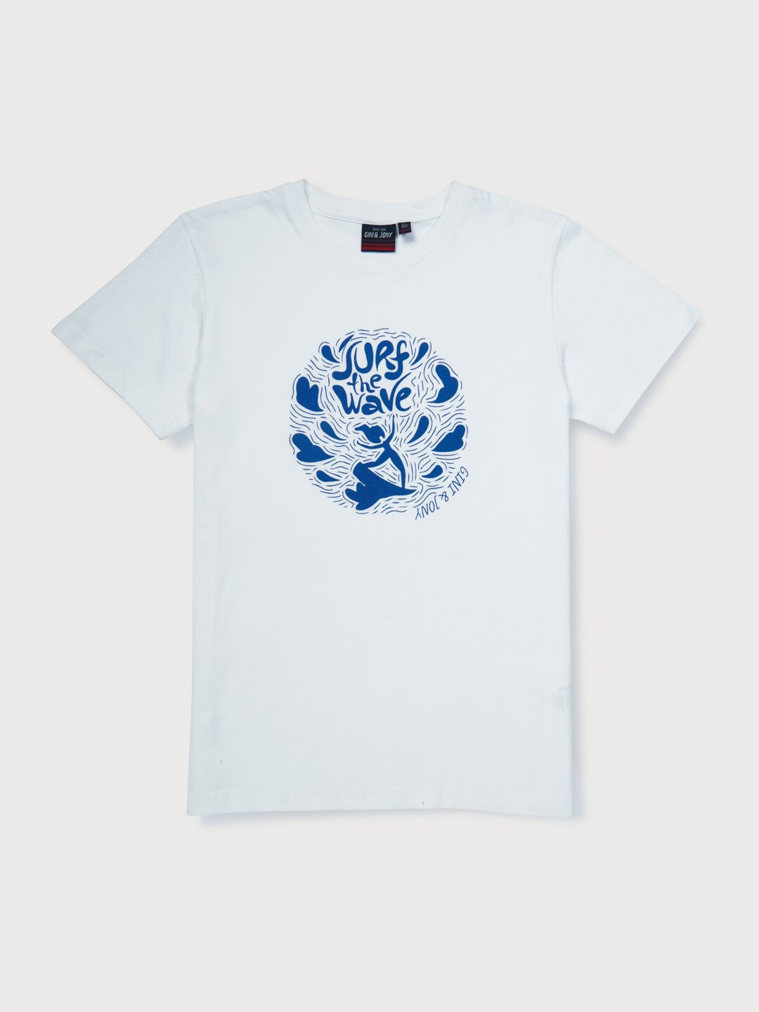 

Gini and Jony Infant Boys Typography Printed Round Neck Cotton T-shirt, Blue