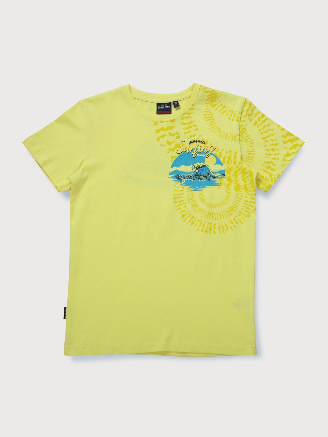 

Gini and Jony Infant Boys Typography Printed Cotton T-shirt, Yellow