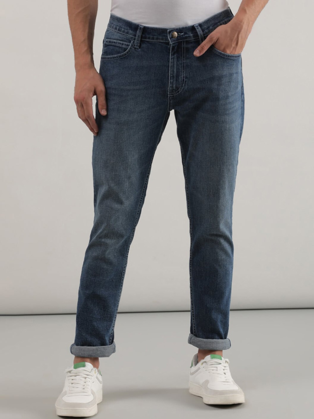 

Lee Men Cotton Bruce Skinny Fit Light Fade Stretchable Jeans, Blue