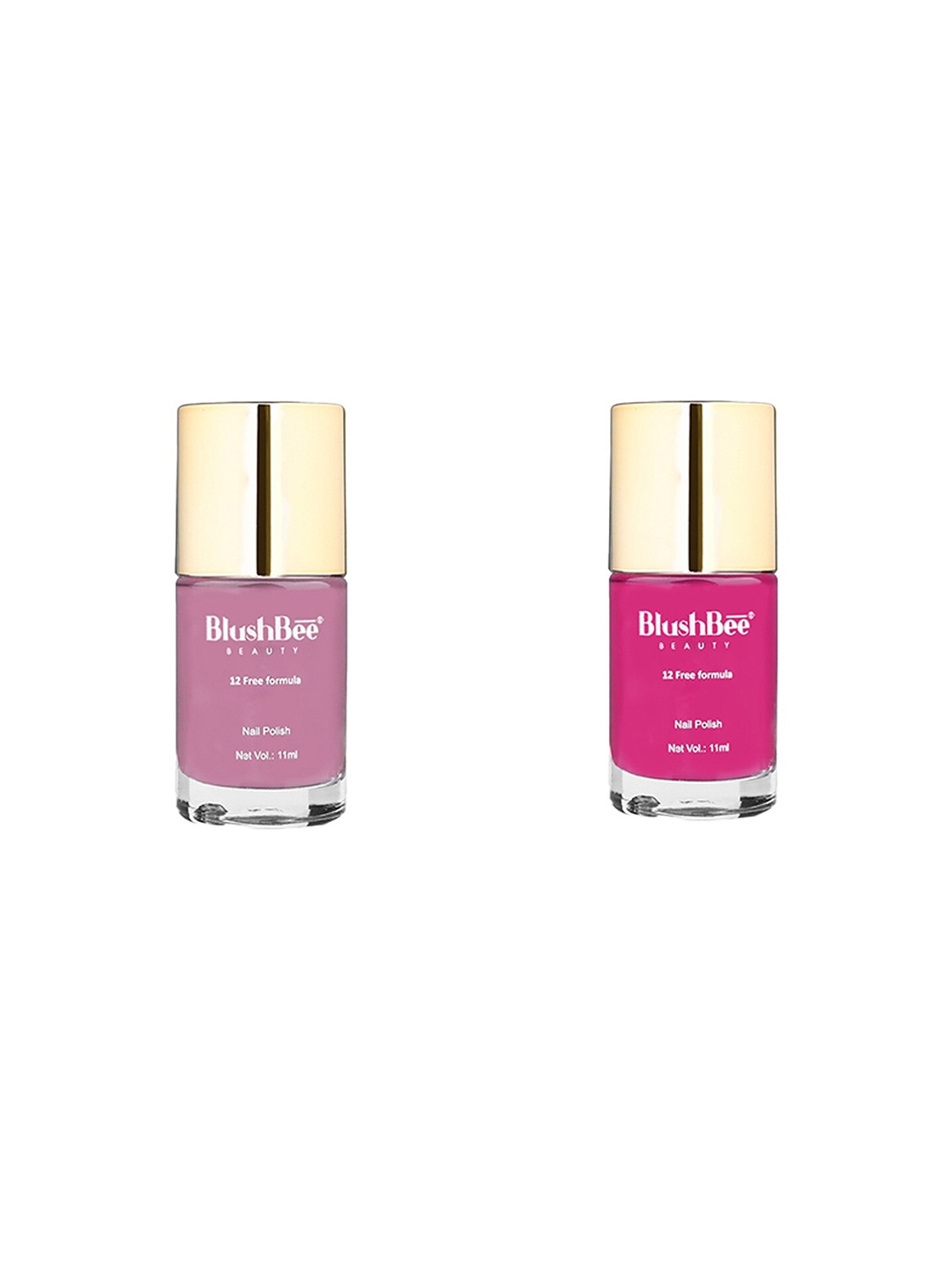 

BlushBee Beauty Set Of 2 High Shine Quick Dry Nail Polishes 11 ml Each -Naas, Blue
